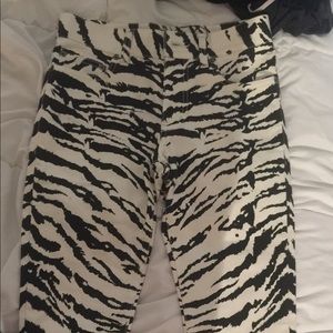 Saint Laurent Brand New Zebra Print Jeans size 27